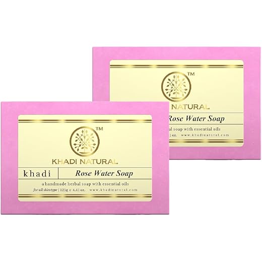 Khadi Rosewater Soap - Refreshing Glow - 250g 125g