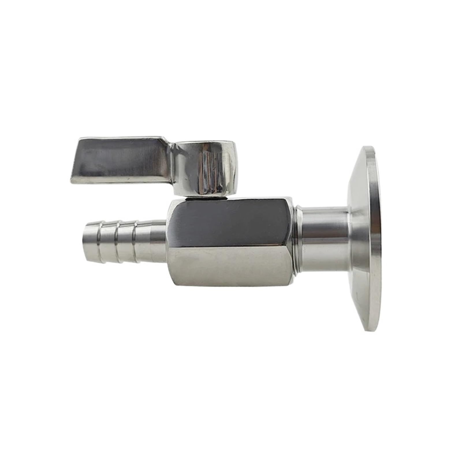 Zgposqkzsc One Color 1.5" Tri Clamp Sampling Ball Valve To Hose 8Mm Ss304 Stainless Steel Tank Outlet