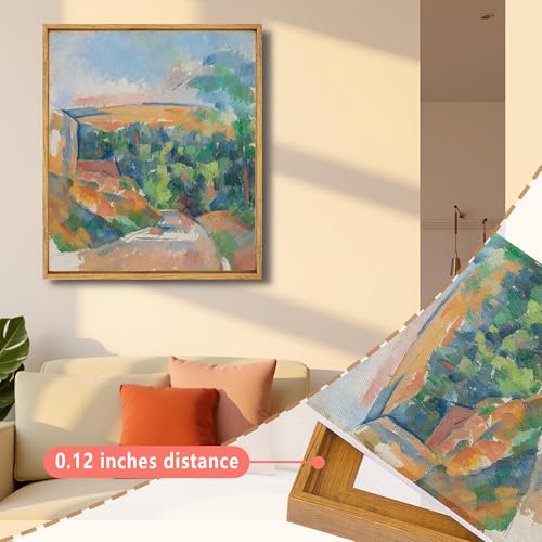 Image of 16x20 Canvas Floater Frame for 0.6-0.9 inch Deep Art Prints,Nut Brown | YIVIVEN Floating Frames for Wall Art Decor,Canvas Frame for Canvas Painting,Frame for Oil Painting,Painting Frames Kit