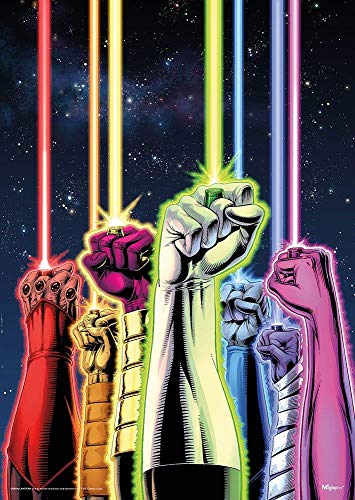 DC Comics â Green Lantern â Lanterns Unite â Blackest Night â Power Rings â Durable 17â x 24 MightyPrint Wall Art â NOT Made of Paper â Officially Licensed Collectible