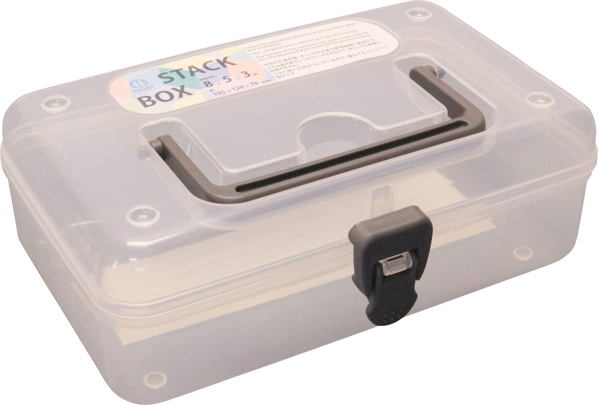 Kokubo Plastic tool Box Clear Made In Japan Set Of 3pcs