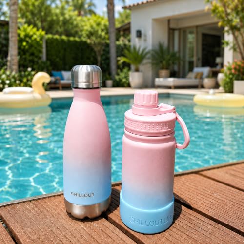 Image of CHILLOUT LIFE 12oz Kids Insulated Stainless Steel Water Bottle, Leak Proof