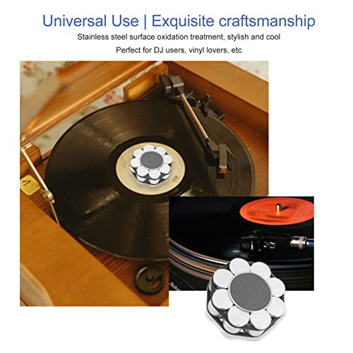 Stabilizzatore di Peso da Record HiFi, Disco per Giradischi in Vinile Accessorio Bilanciato Smorzamento delle Vibrazioni, Stabilizzatore LP Durevole Ed Elegante con Cuscinetto
