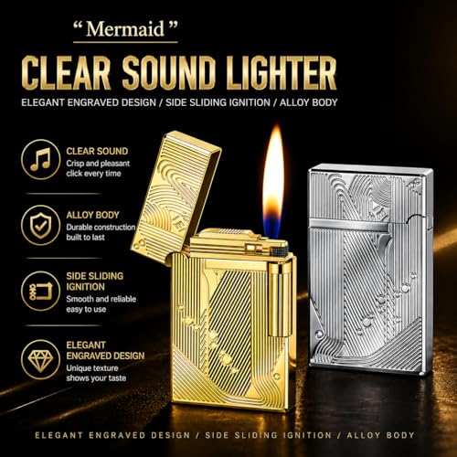 Encendedor metálico recargable JIANCHEN clásico de zinc miniatura 4