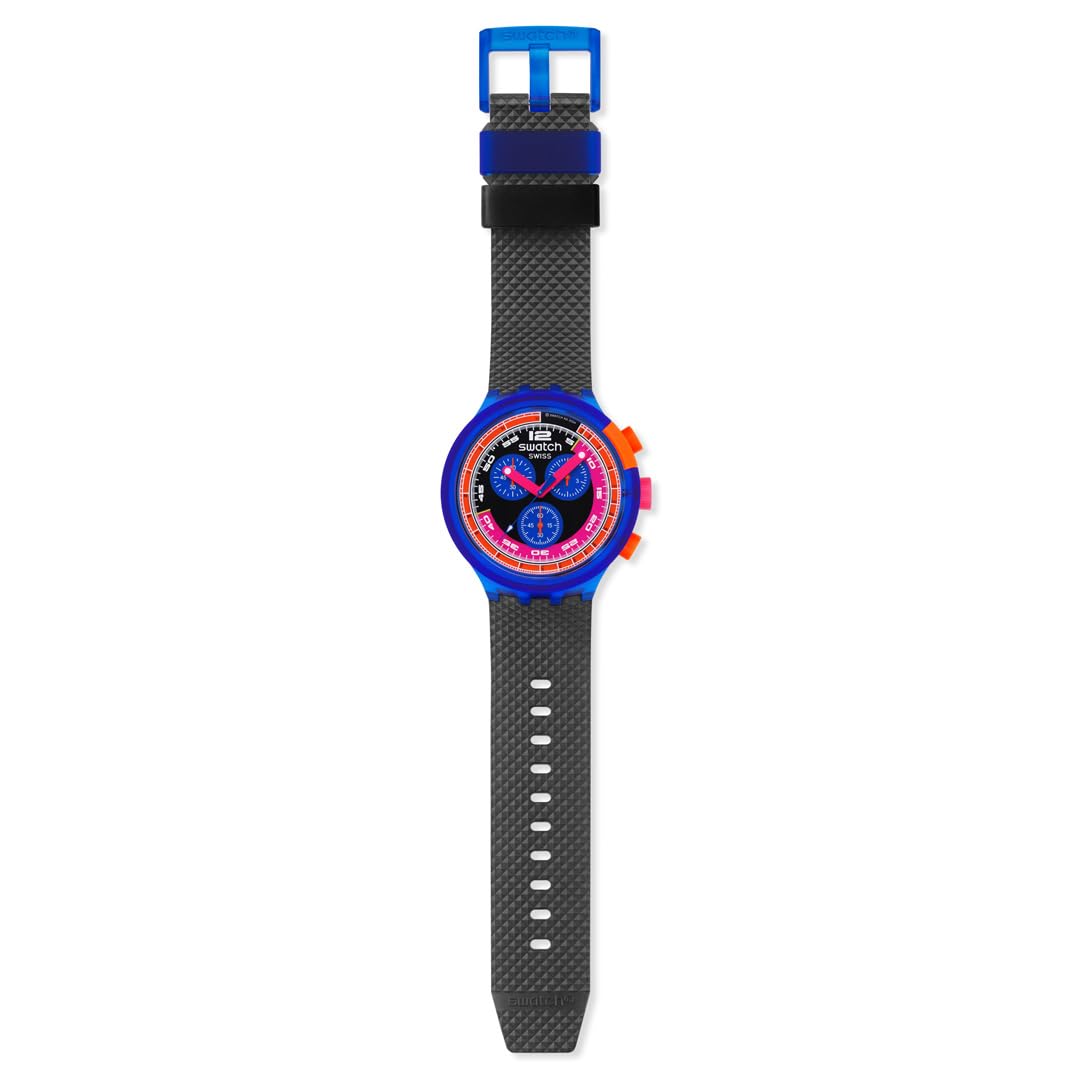 Swatch - Orologio in plastic. blu-blu-nero