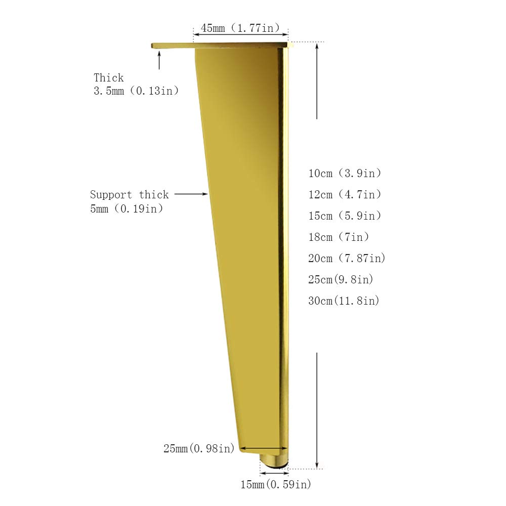 Patas ajustables para muebles de sofá, patas de soporte de mesa, patas de muebles de baño, 10 cm-30 cm, opciones de altura, capacidad de carga de 800 kg, juego de 4, perfectas para renovación del
