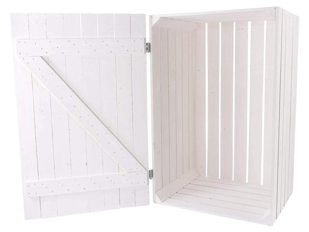 Neue Holztruhe weiß groß 80x50x39 cm Schatztruhe XXL Weisse Holzbank Aufbewahrungskiste Gartenmöbel Obstkiste Weinkiste mit Deckel Holzbox Sitzbank Vintage-Look Kiste Stuhl