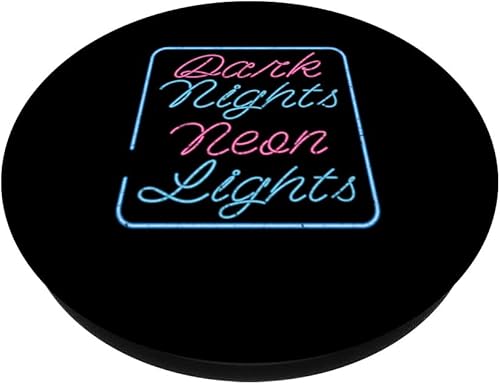 Miniatura 2 de Synthwave Dark Nights Neon Lights PopSockets PopSockets PopGrip intercambiable PopGrip estético vintage de los años 80