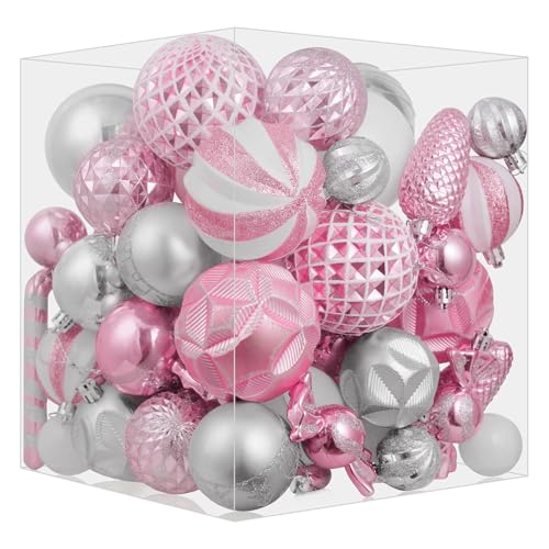 Miaikoe Weihnachtsbaum hängende Ornamente 63 Stück Multi-Size...