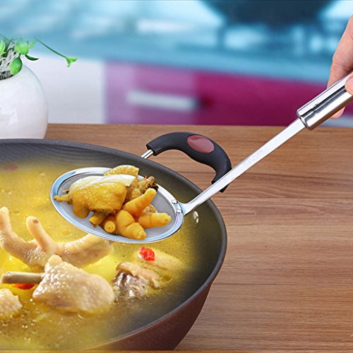 Filtro de frigideira Homyl 2 pçs concha de concha de aço inoxidável colher de sopa para fritar alime