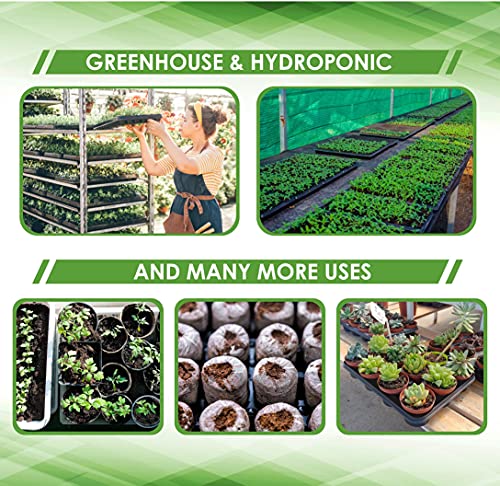 Germinator 6 Pack Premium Quality Seedling Trays, Microgreens Growing Trays, No Drain Holes, Heavy Duty, Durable Plastic, 1.5Mm Thick, Plants Drip Tray, Best For Sprouting Vegetables And Wheatgrass #TOP3