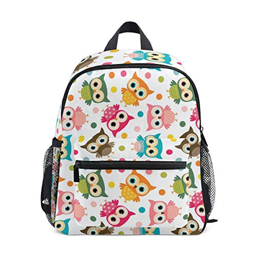 Sac à dos maternelle hibou coloré pour enfants en bas âge