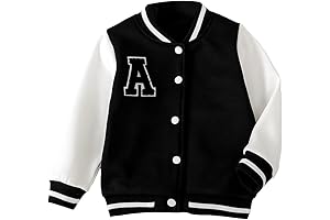 Toddler Boy's Varsity Baseball Jacket with Determination