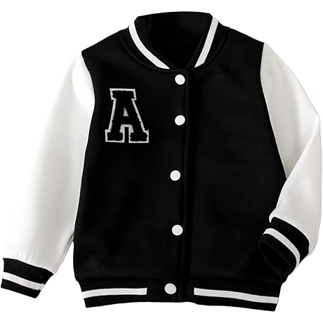 Toddler Boy's Varsity Baseball Jacket with Determination