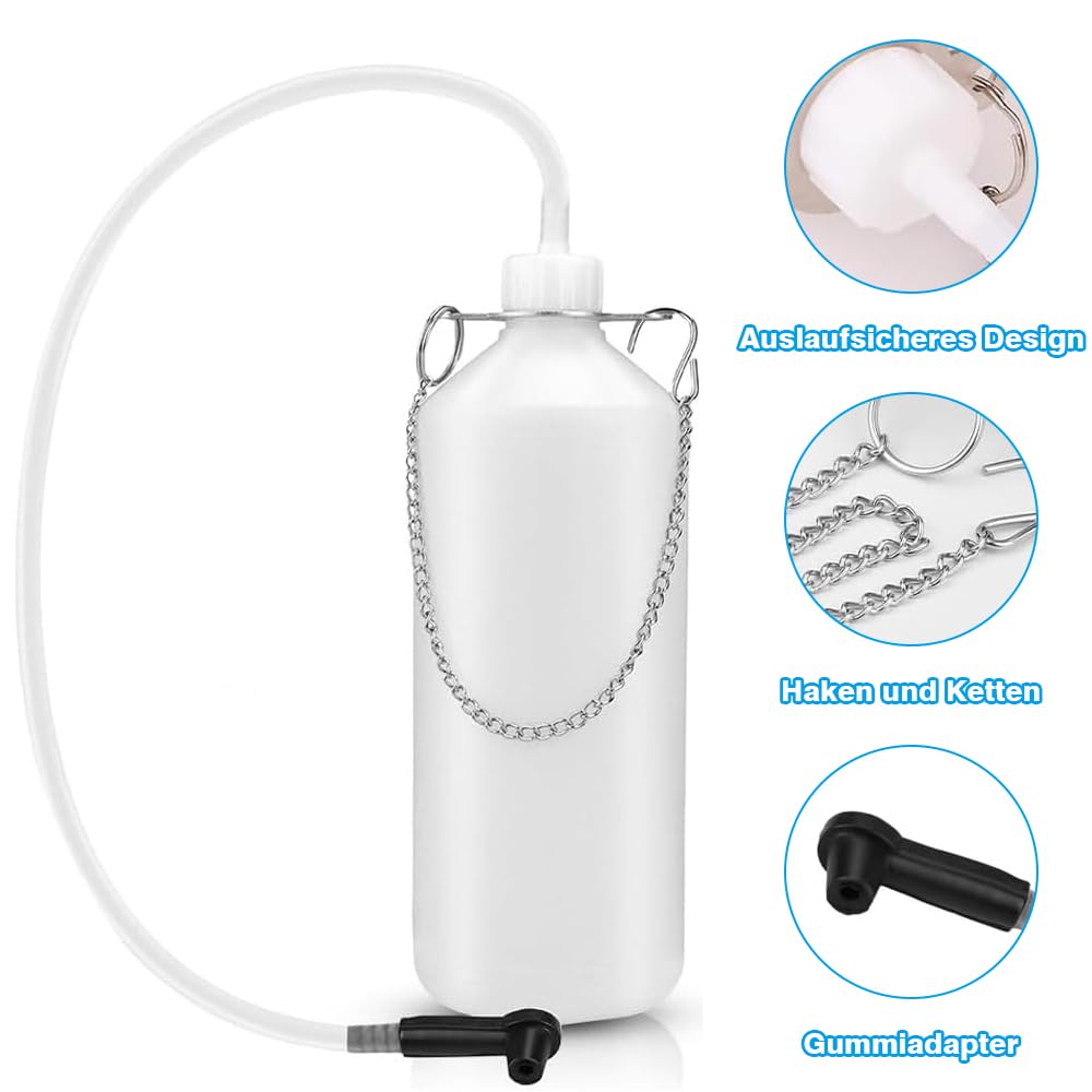 1 l zbiornik płynu hamulcowego z wężem 60 cm i gumowym adapterem, urządzenie do odpowietrzania hamulców, wymiana oleju hamulcowego, odpowietrzacz hamulców