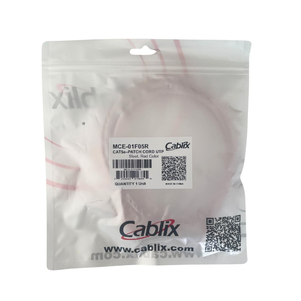 Cavo patch Cat 5E UTP con avvio, 0,3 m, rosso, confezione da 10 - Cavo Ethernet affidabile per reti veloci e connessioni Internet