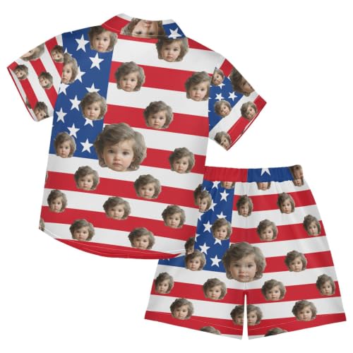 Image of 3T Toddler Boy Shorts Set Teal Hawaiian Button Down Shirts Summer Outfits for Little Boy