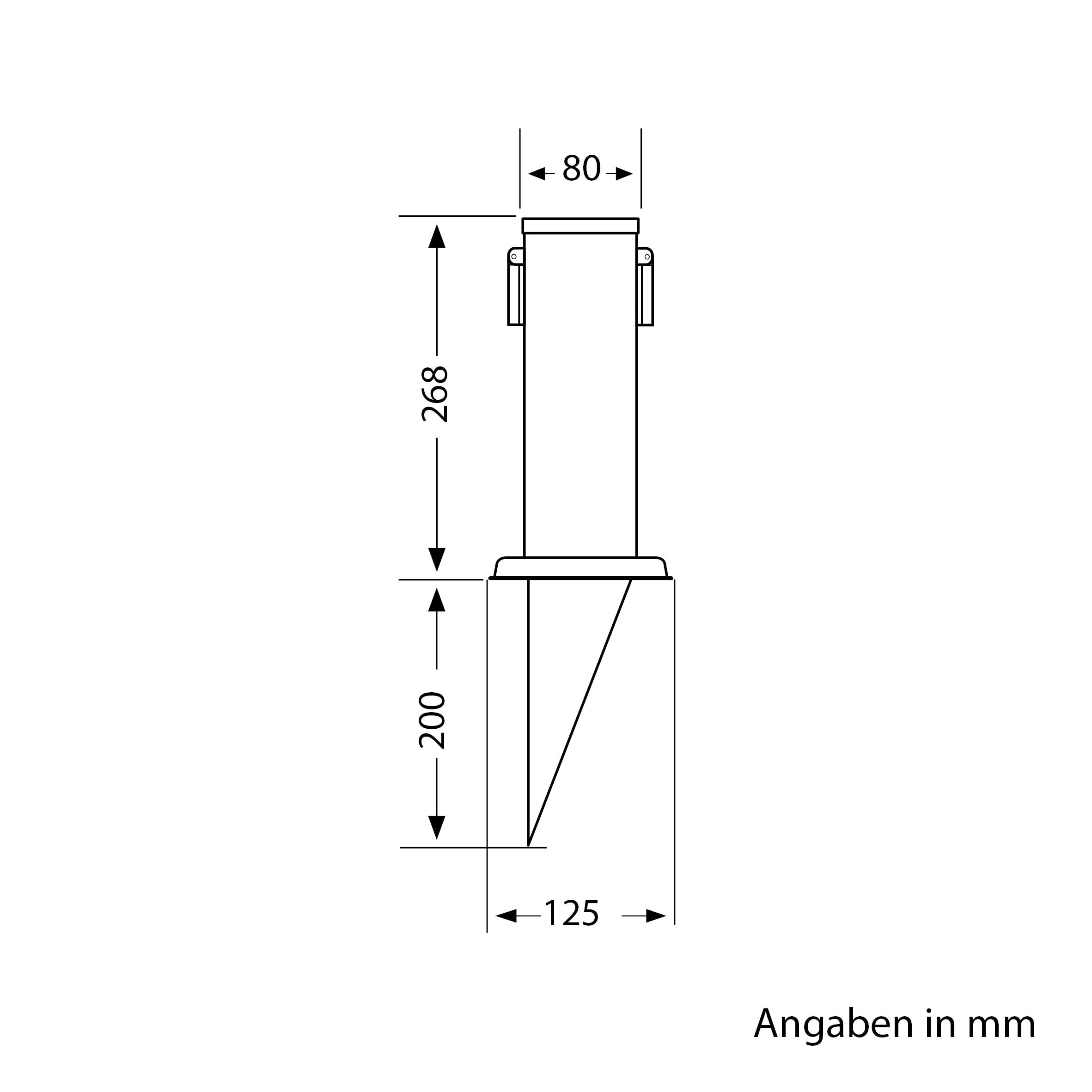 ledscom.de 2X Garten-Steckdosen-Säule Polly mit Dämmerungssensor und Erdspieß für außen, 2-Fach, anthrazit, eckig, 27cm