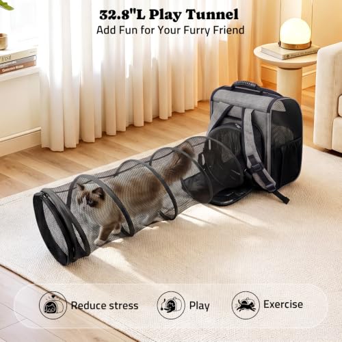 Pawtners Cat Backpack Carrier w/ Expandable Play Tunnel 24.99 + Free Shipping w/ Prime or on 35+ + 50% Off Code W28HWY25 - image 5