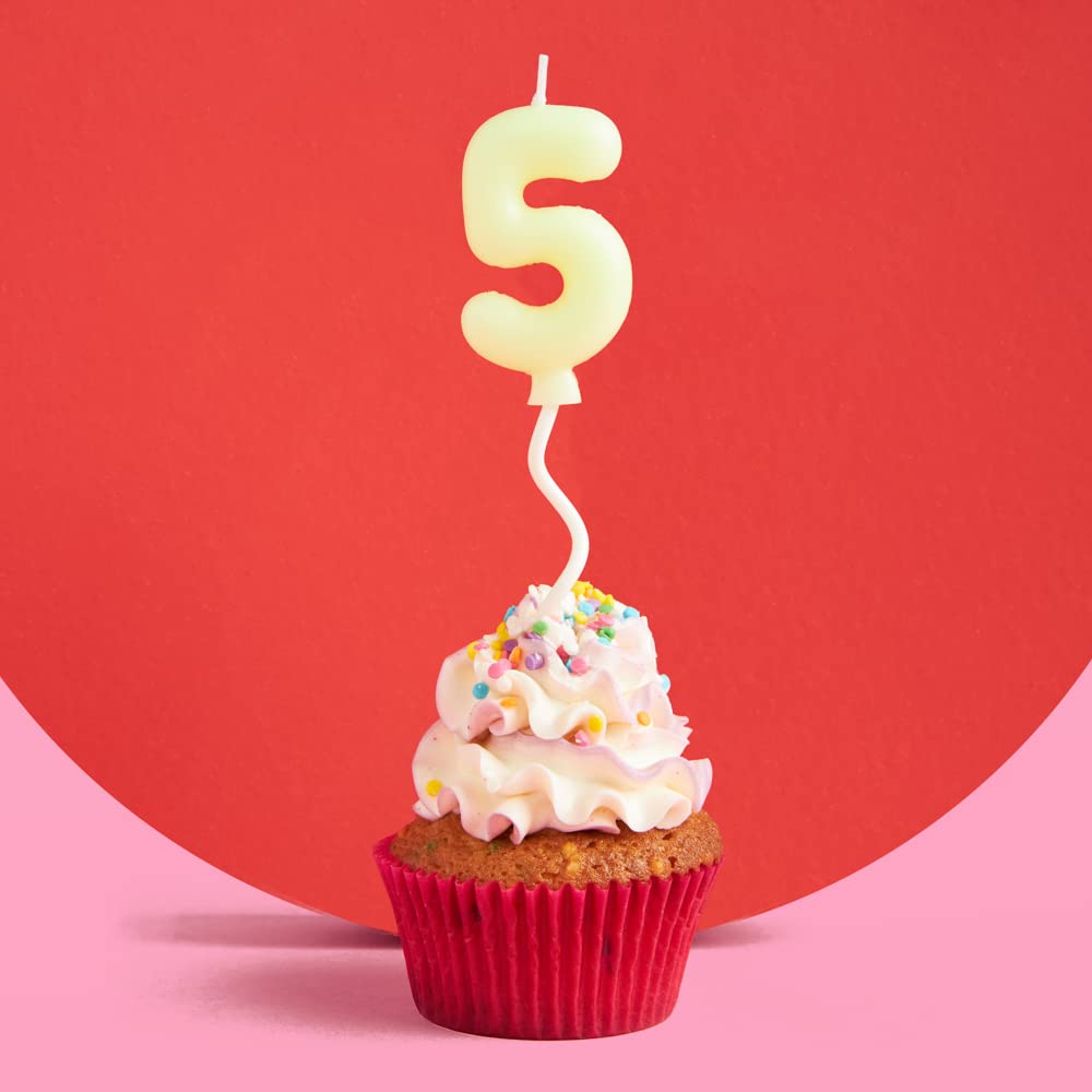 xo, Fetti #5 Green Birthday Candle - 1 Piece | Birthday Supplies, Fifth Birthday Party Favors, 5th, 15th, 25th, 35th, 45th, 50th