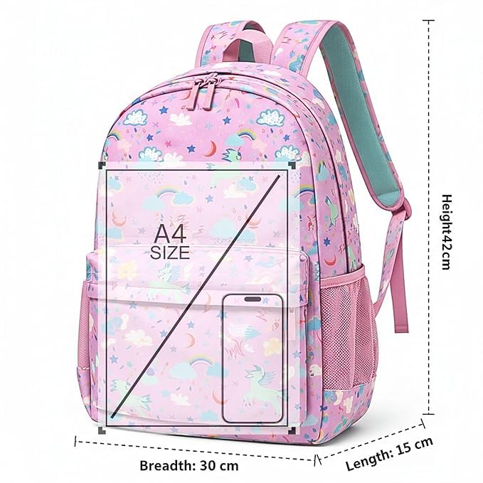 Image of College bag for girls and boys, Office Bag for Men & Women, 15.6 Inch Laptop Backpack, Water Resistant & Lightweight School and Tuition Bag, 2 Compartments with Bottle Holder
