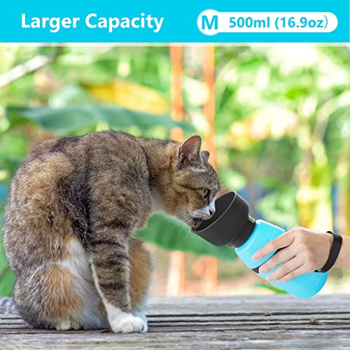 Pecute Dog Water Bottle Portable (17oz/22oz), 2 in 1 Foldable Dog Travel Water Bottle, Leak-Proof Dog Water Dispenser… - Image 5