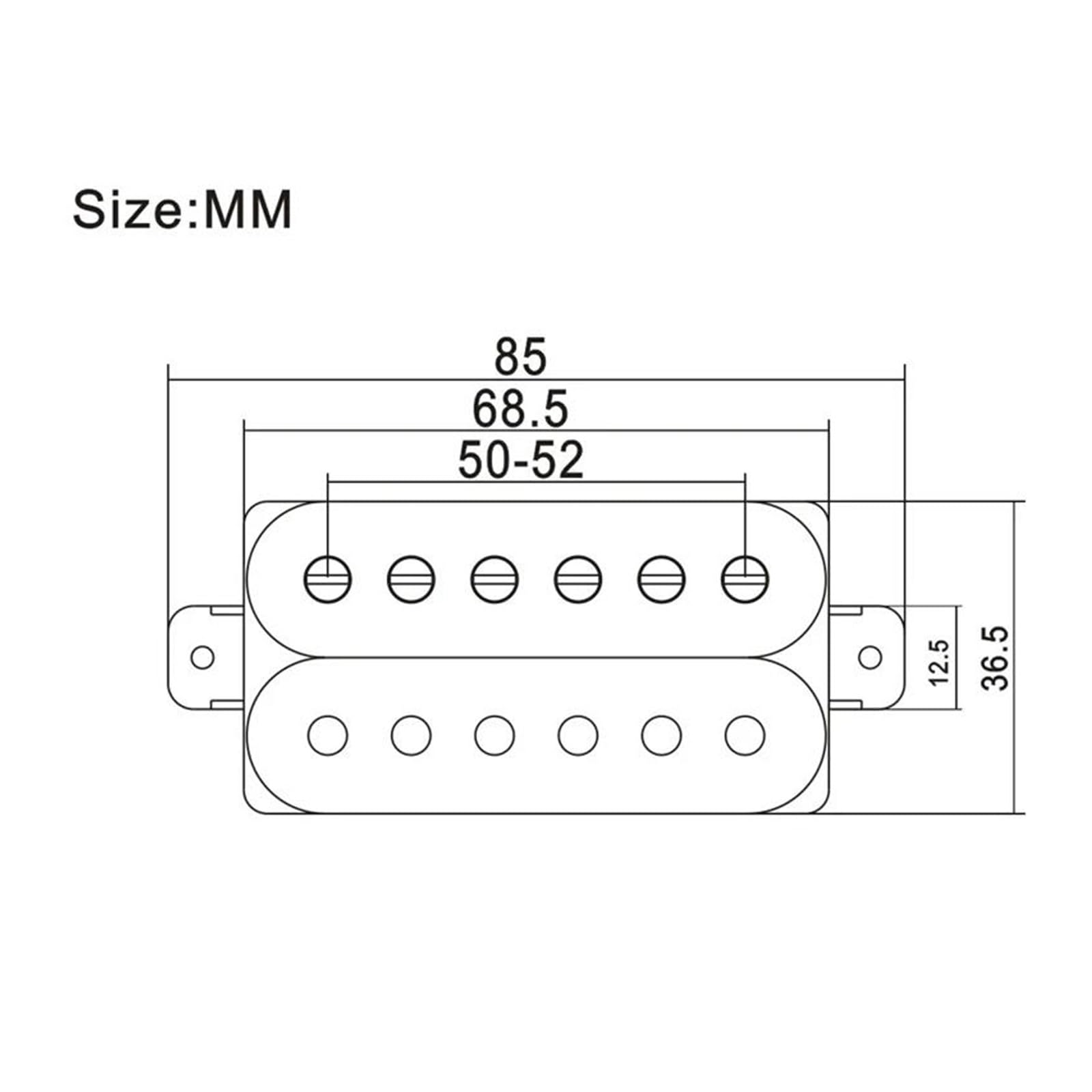 Humbuckers para guitarra eléctrica disponibles en varios colores(White N B)