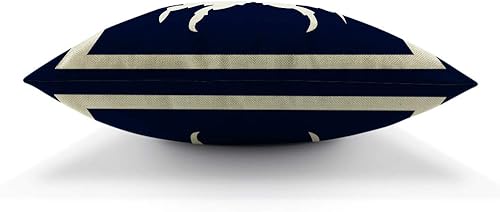 Miniatura 5 de AOYEGO Funda de almohada azul de cangrejo con diseño de mariscos y mariscos, animales náuticos marinos, silueta de crustáceos marinos, 18 x 18