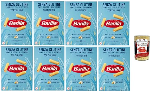Barilla Glutenfrei Tortiglioni – 8 x 400 g (3,2 kg) |...