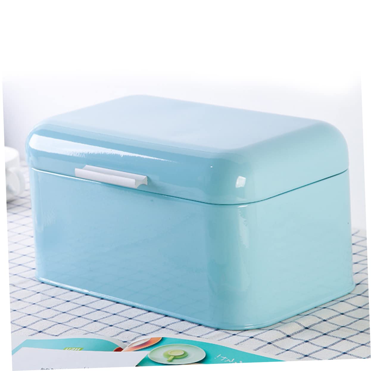 Cabilock Caja de Pan de Hierro con Patrón Especial de Puerta Contenedor de Almacenamiento de Pan Contenedores Herméticos para Almacenar Alimentos Pan para El Hogar Tienda
