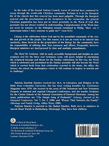 The Word We Celebrate: Commentary On The Sunday Lectionary, Years A, B & C #TOP1