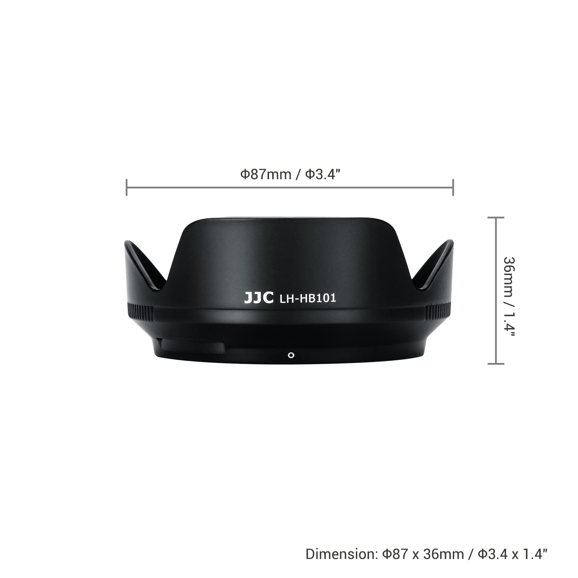 JJC Paraluce a baionetta per obiettivo Nikon Z DX 18-140 mm f/3.5-6.3 VR, sostituisce il paraluce Nikon HB-101, riduce i bagliori, previene i riflessi e protegge l'obiettivo