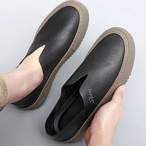 Men's Hollow Soft Sole Slip On Flat Loafers,Handmade Stitching Fashion Casual Outdoor Breathable Lightweight Driving Dress Shoe,Moccasin Cutout Flats4