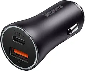 Carregador Veicular Baseus TURBO CHARGER Usb-a + Usb-c Turbo 60w