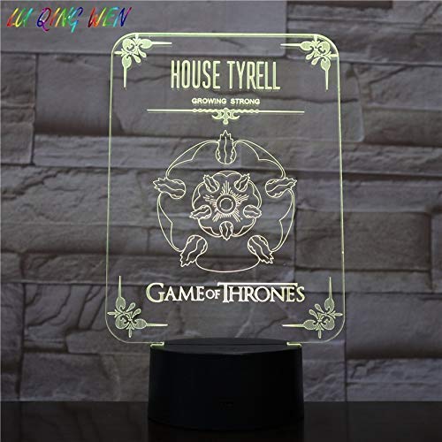Tyrrell House Baby Night Light Led Acrylic Light Gift Bedroom Night Light Throne Game