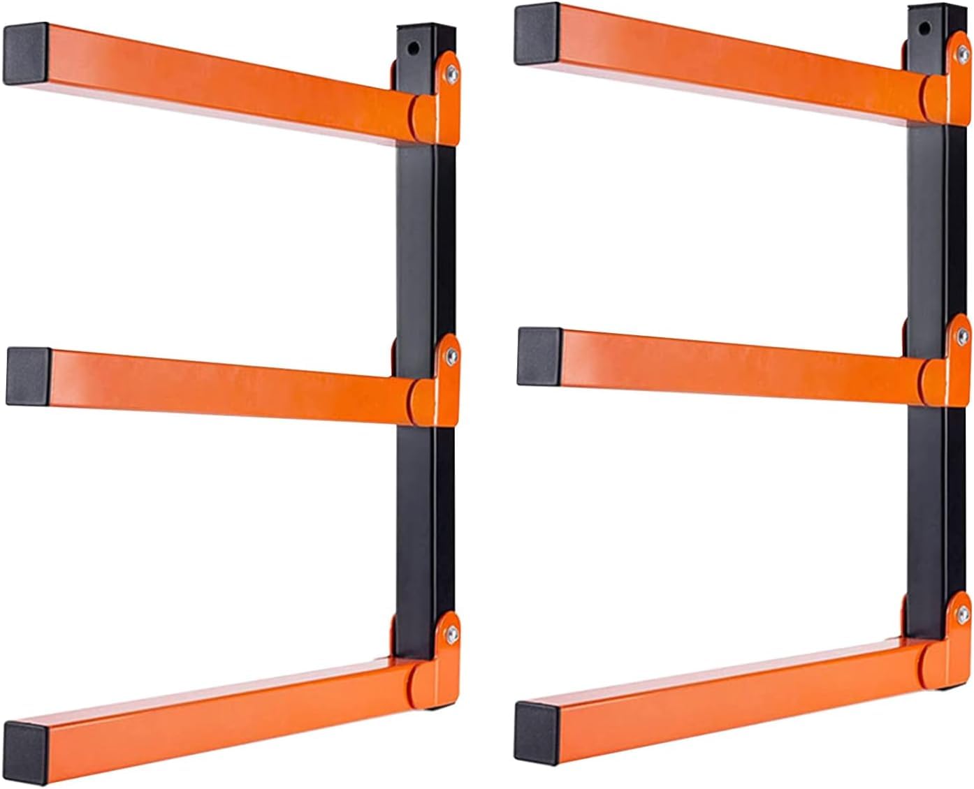 KESTY Estantería metálica para almacenamiento de madera, montaje en pared y almacenamiento de madera, 3 niveles, soporta hasta 360 libras, para almacenamiento interior y exterior para garaje, sótano y