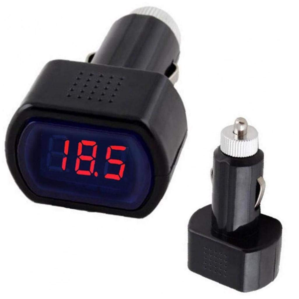 Lankater 12V-24V Led Display Cigarette Lighter Electric Voltage Meter Tester For Auto Car Battery Voltmeter Indicator