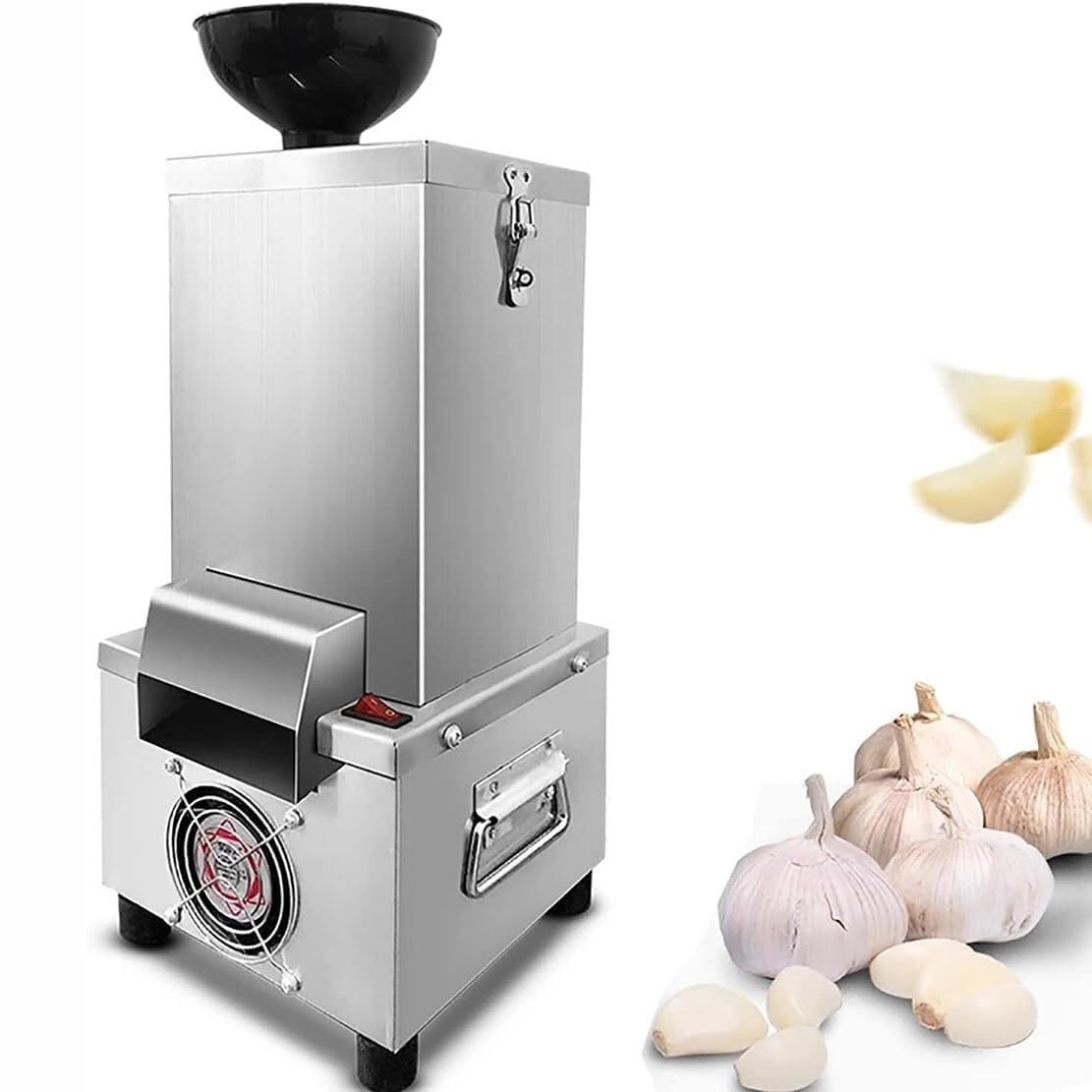 UMJIGF 200W Electric Garlic Peeler, Commercial Garlic Peeling Machine with Detachable Feed Inlet, Stainless Steel Garlic Peeler Separator for Restaurant Kitchen Tool,