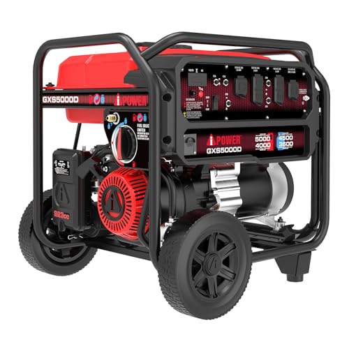A-iPower 5000-Watt Portable Generator Gas & Propane, CO Sensor...