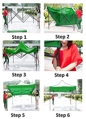 Image of Portable Gazebo Canopy Tent & Foldable Pop-up Foldable Canopy Tent (Black, Gazebo 6.5X6.5 Feet)