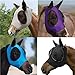 Multicolor Horse Face Mask Prevent-Fly Breathable Stretchy Knitted Mesh Riding Equestrian Equipment for Horse(Light Grey)