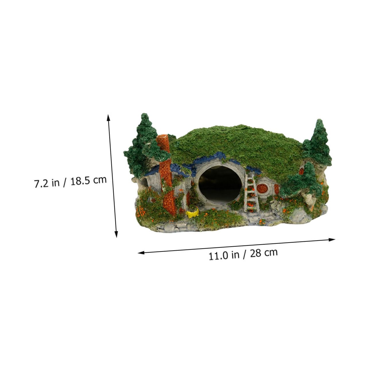 FOMIYES Decoración De Acuario Escondite De Resina para Peces y Reptiles Adorno para Acuarios y Terrarios Casa De Habitantes Acuáticos Refugio Natural para Peces y Camarones