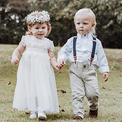 2Bunnies Girl Boho Bohemian Rustic Communion Crochet Lace A-Line Tulle Flower Girl Dress3