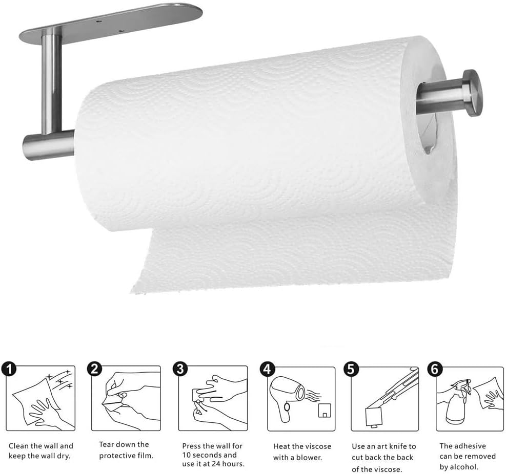 Paper Roll Holder Stainless Steel Kitchen Towel Toilet