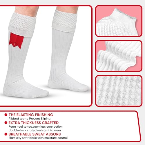 DSS KILTS-Kilt Hose, Tradional Scottish Kilt Scocks Wool Blend, Bubbled Design Kilt Socks for USA Shoe Sizes4