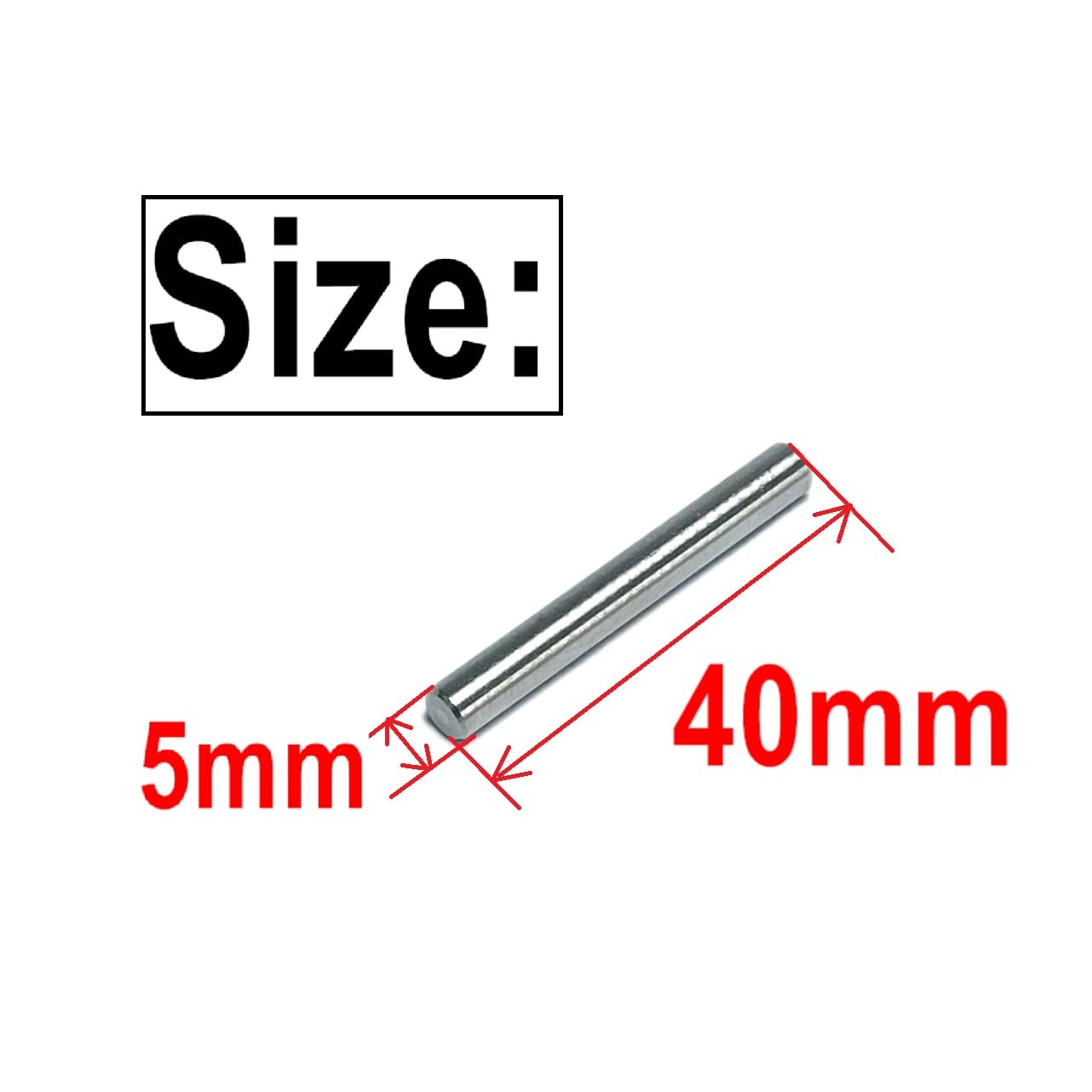 35 perni di tassello in metallo da 5 mm x 40 mm, M5 5 mm, per mensole, mensole di supporto, asta in metallo da 5 mm x 40 mm. Pioli in acciaio inox 304 per letto a castello