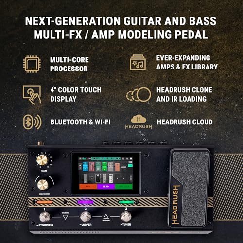 HeadRush Flex Prime - Guitar and Bass Multi Effects Pedal and Amp Modeling Processor with Touchscreen, Looper, Wi-Fi, Bluetooth, IR Loader, USB, Lessons - Thumbnail 2