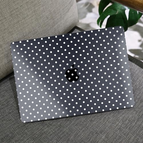 Image of MEEgoodo Case for MacBook Pro 16 inch 2026 2024 2023 2021, Laptop Hard Shell Compatible with M5 M4 M3 M2 M1 Pro /Max Chip, Fit Model A3429 /A3428 /A3403 /A3186 /A2991 /A2780 /A2485, White Polka Dot