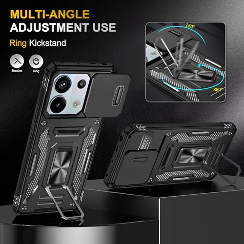 zivite Polycarbonate Slide Camera Cover for Poco X6 5G Black - Image 5
