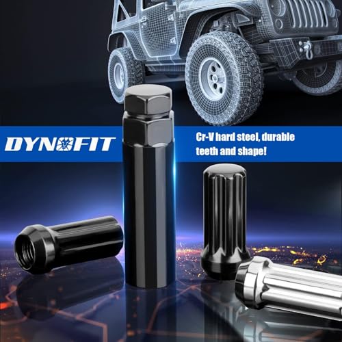Image of DYNOFIT 7 Spline Lug Nuts Key for Wrench with 13 /16 inch(21mm) and 7 /8 inch(22mm) Hex, 7 Point Wheel Lock Nut Key Replacement Tool for 14x1.5, 14x2.0, 9 /16 inch Wheel Nuts